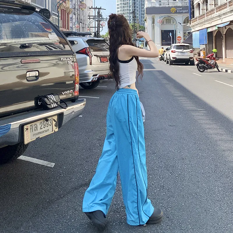 ZXZA Casual Pants Women's Sky Blue-5