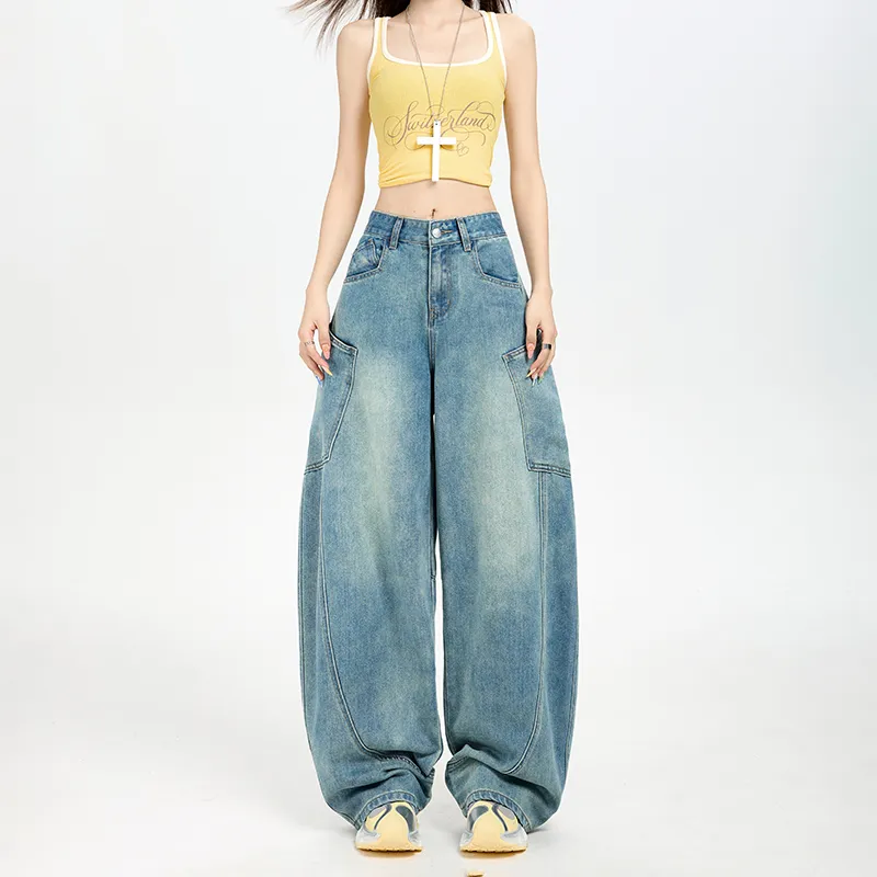 ZXZA Jeans Women's Blue-2