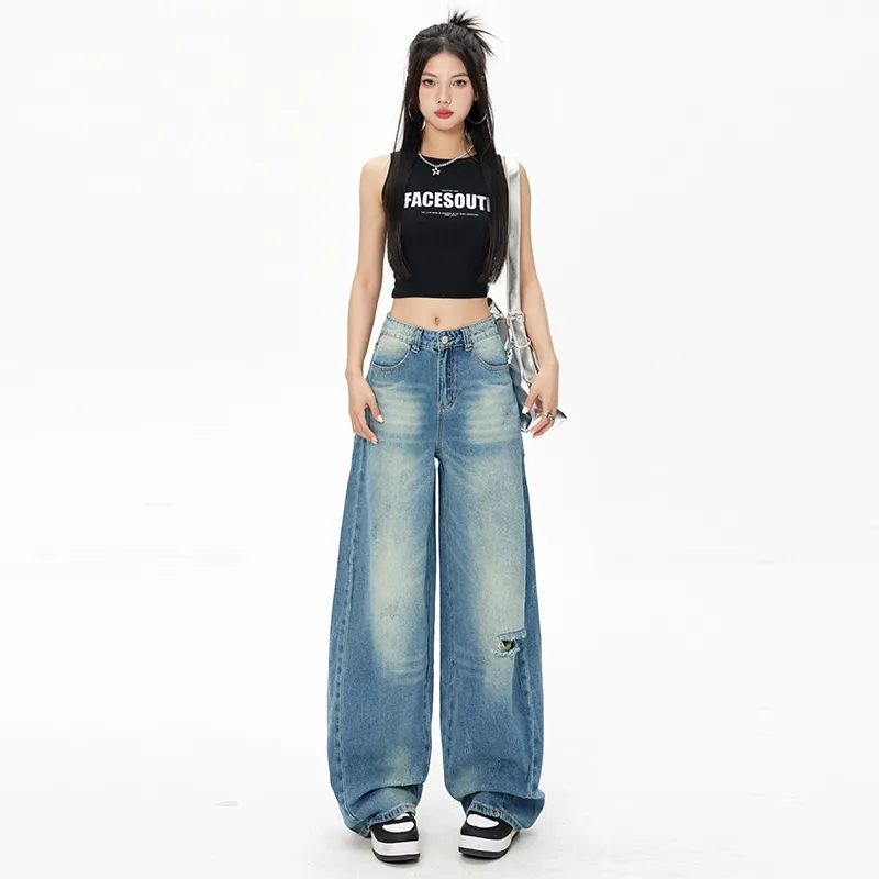 ZXZA Jeans Women's Vintage Blue-2
