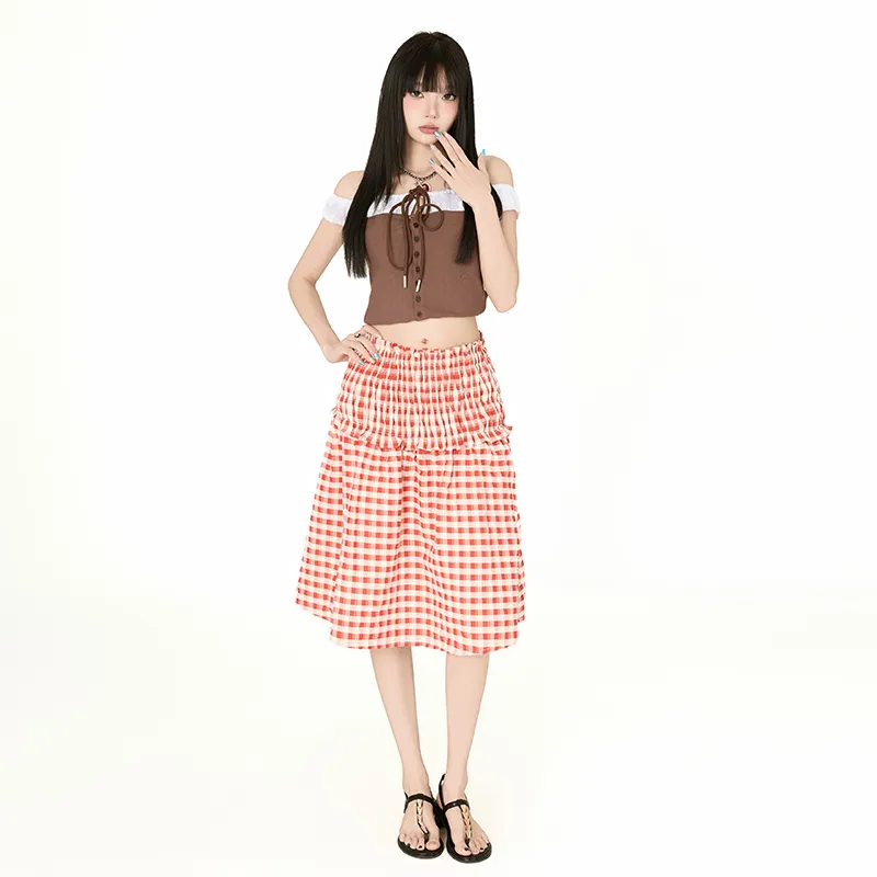 ZXZA Casual Long Skirts Women's-2