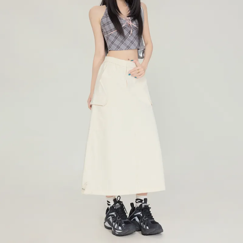 ZXZA Casual Long Skirts Women's-2