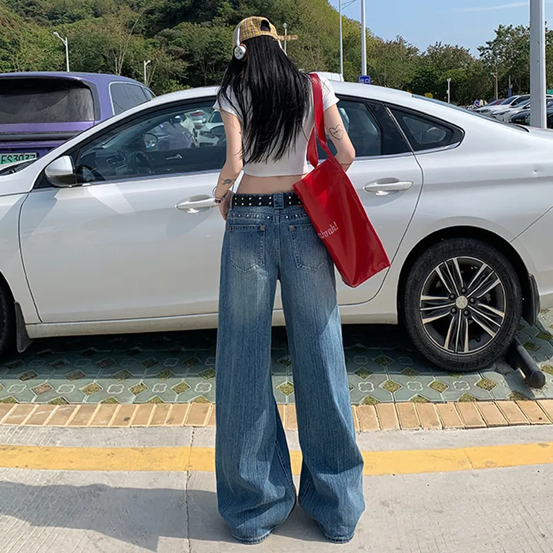 ZXZA Jeans Women's Vintage Blue-8