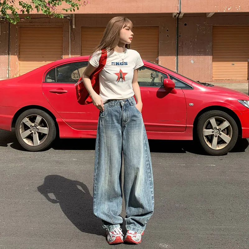 ZXZA Jeans Women's Vintage Blue-4