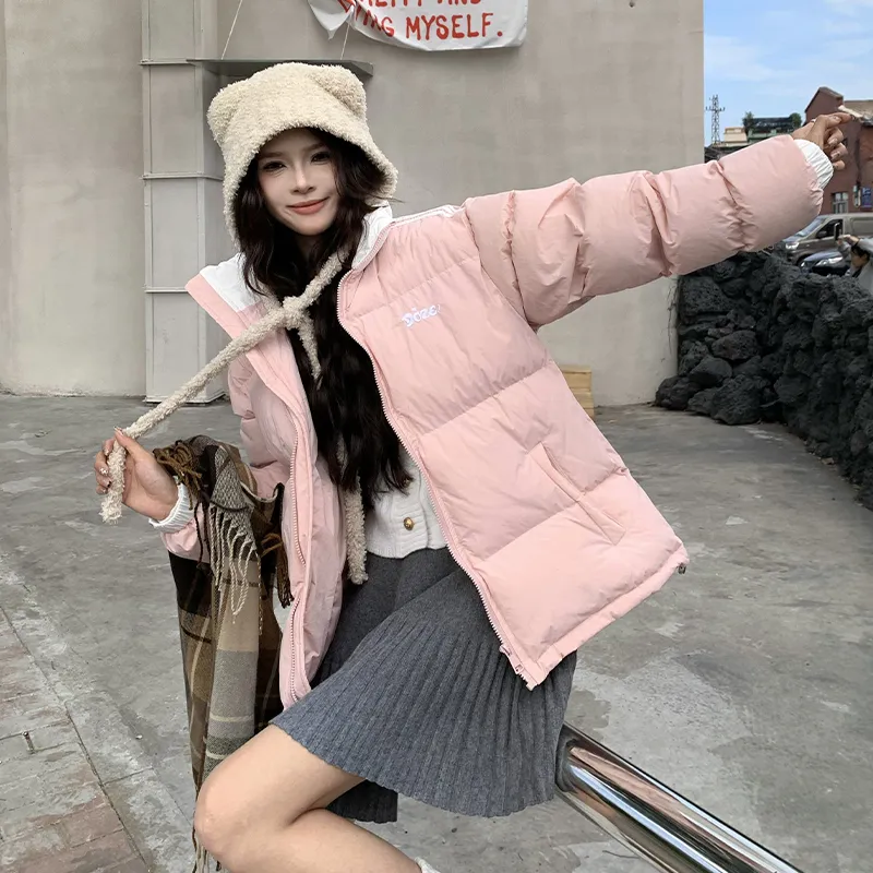 ZXZA Puffer Jacket Women's Pink-2