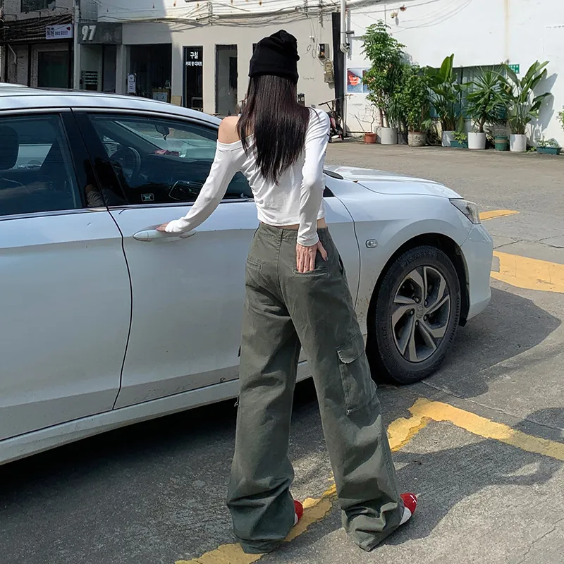 ZXZA Cargo Pants Women's Dark Wheat-3