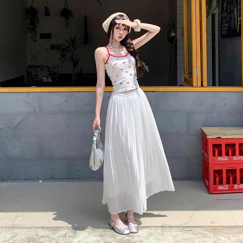 ZXZA Casual Long Skirts Women's-6