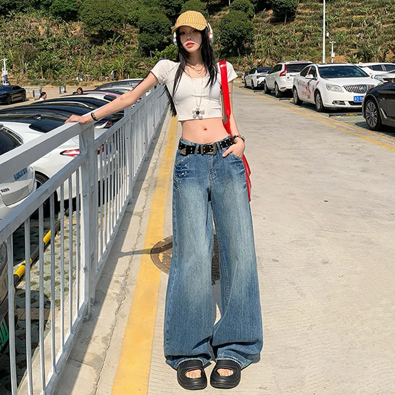 ZXZA Jeans Women's Vintage Blue-6