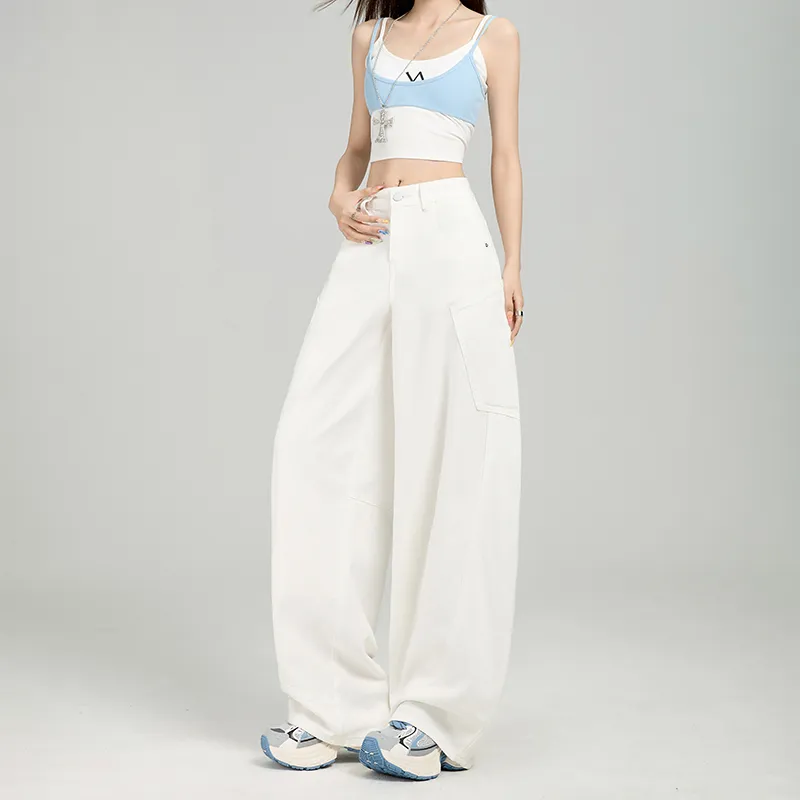 ZXZA Jeans Women's White-4