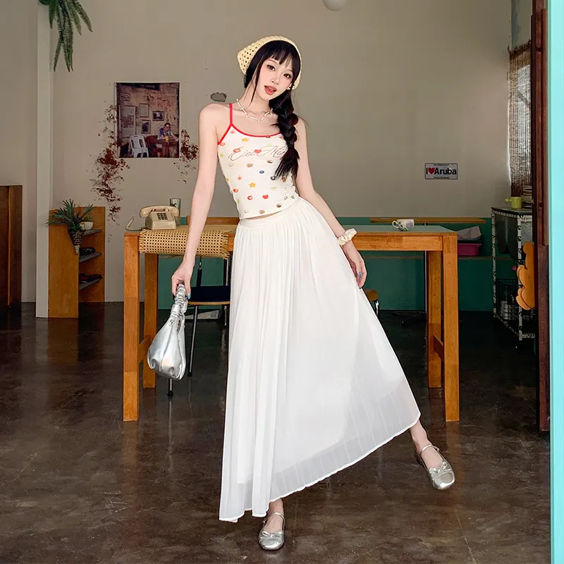 ZXZA Casual Long Skirts Women's-12