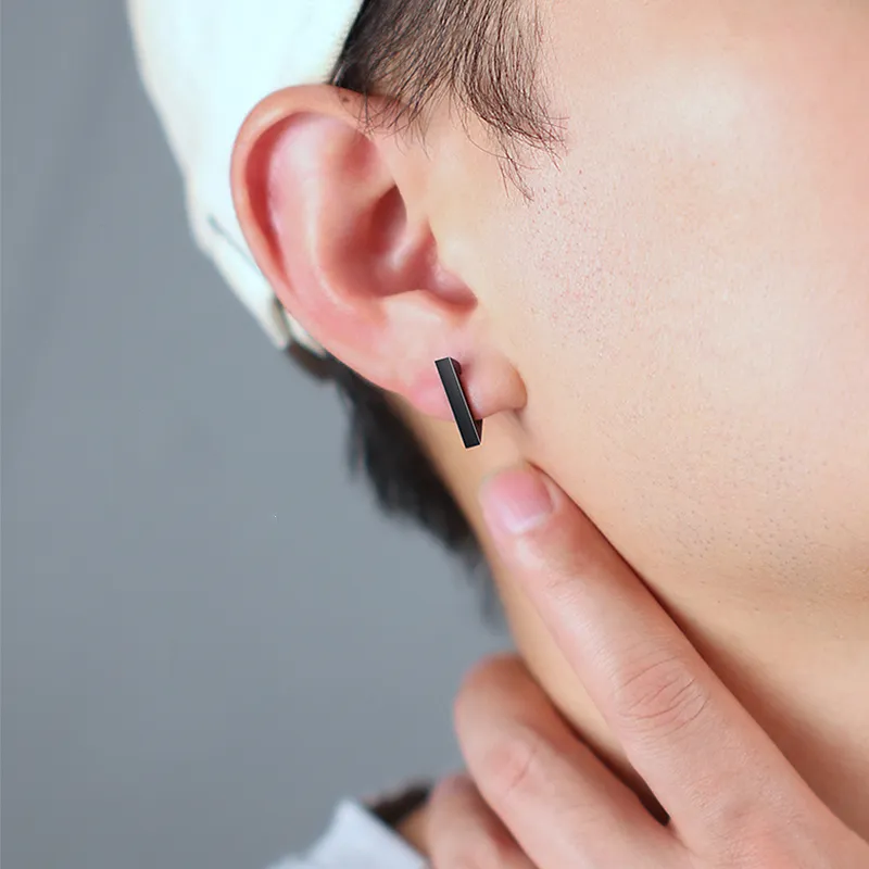 DAIRUO Titanium Steel Earrings Men's-1