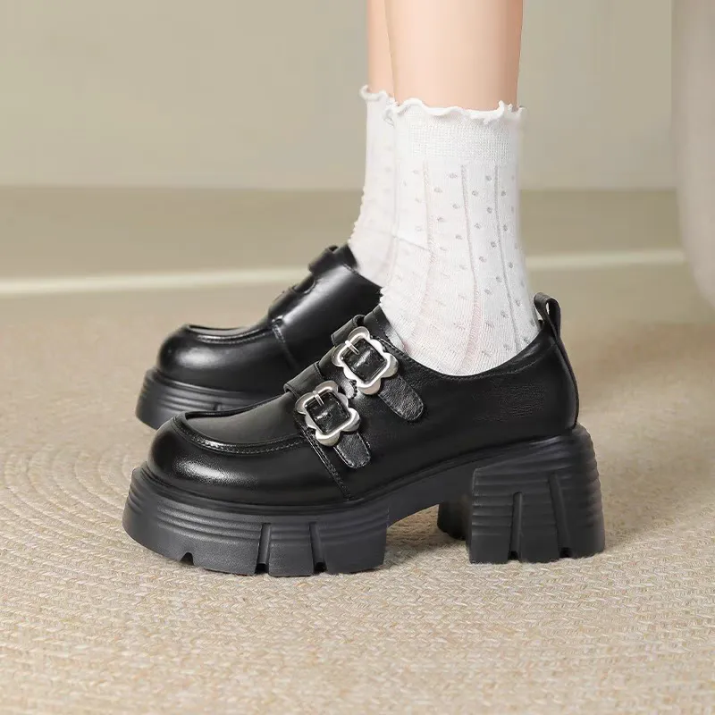 SHUMO Chunky Heel High Heels 6.5CM Women's-3
