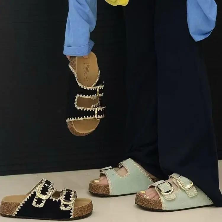 SHUMO Quiet Slip Resistant Abrasion Resistant Slide Slippers Women's-6
