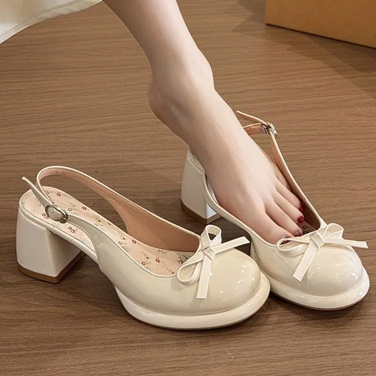 SHUMO Chunky Heel High Heels Women's-2