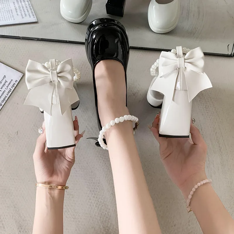 SHUMO Chunky Heel High Heels Women's-7