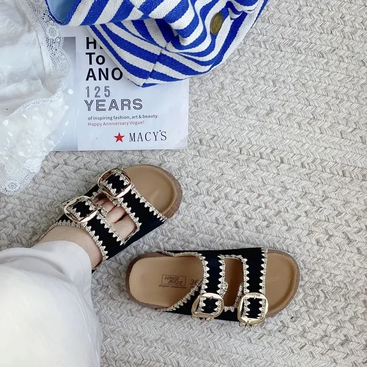 SHUMO Quiet Slip Resistant Abrasion Resistant Slide Slippers Women's-11