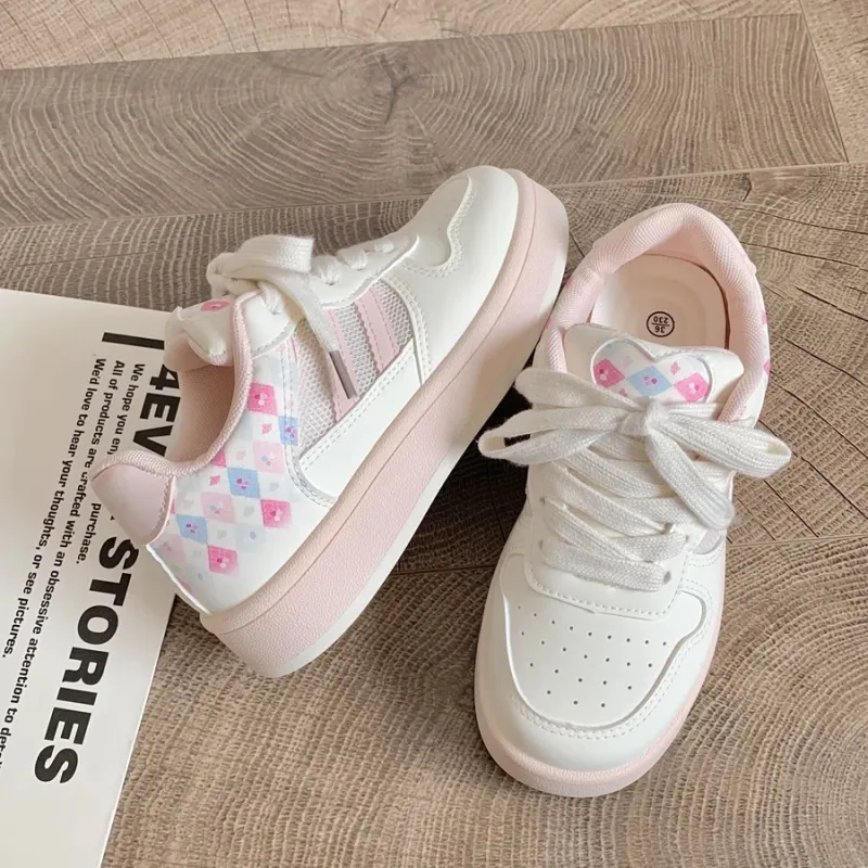 SHUMO Slip Resistant Cushioning Abrasion Resistant Breathable Low Top Skateboard Shoes Women's-9