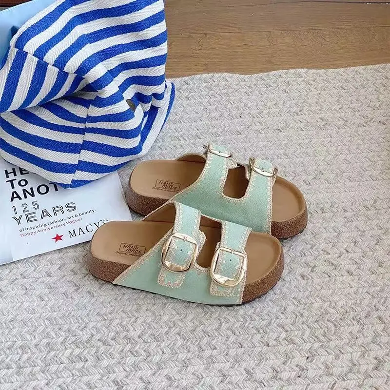 SHUMO Quiet Slip Resistant Abrasion Resistant Slide Slippers Women's-8