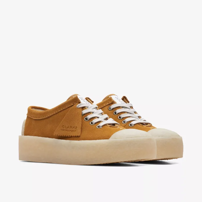 Clarks Low-Top Skateboard Shoes Women's Brown-1