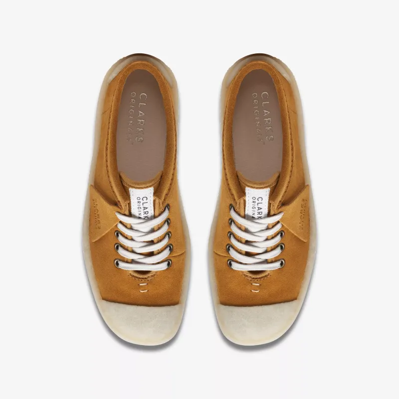 Clarks Low-Top Skateboard Shoes Women's Brown-3
