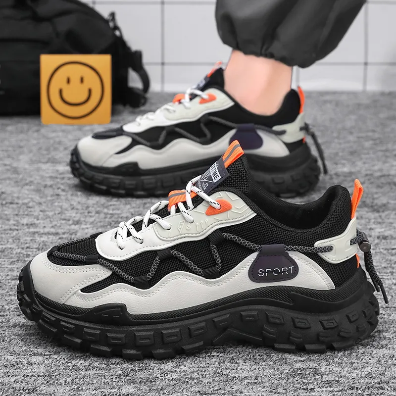 Dignitaries Abrasion Resistant Breathable Height Increasing Low Top Chunky Sneakers Men's-9