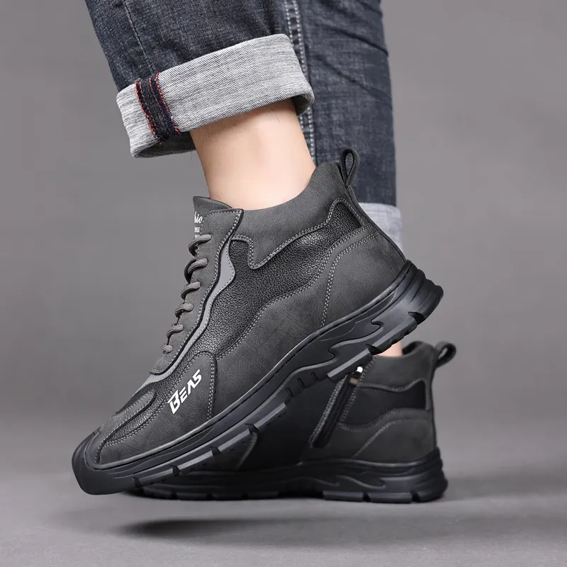 Dignitaries High Top Casual Shoes Men's Black-4