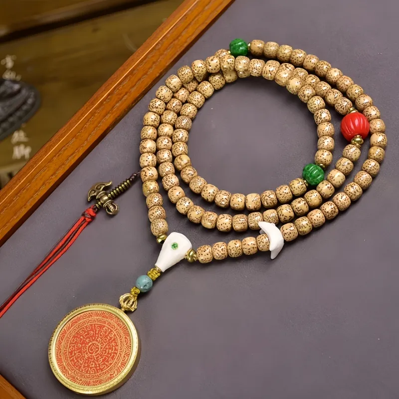 Kai Zhen Star Moon Bodhi Seeds Necklaces Unisex-1