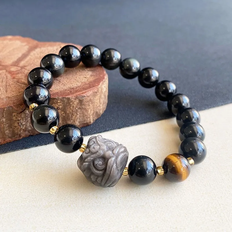 Kai Zhen Obsidian Bracelets Unisex-5