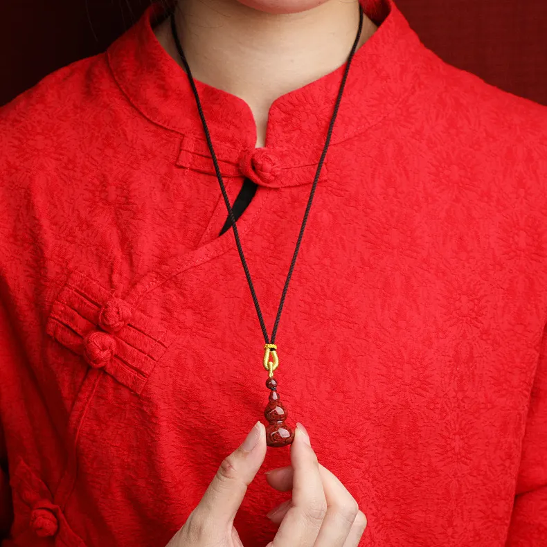 Kai Zhen Cinnabar Necklace Pendant For Neck Unisex-2