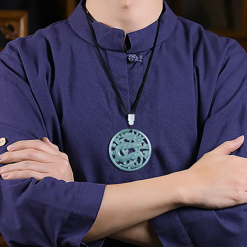 Kai Zhen Glutinous Jade Jadeite Pendants Unisex-3