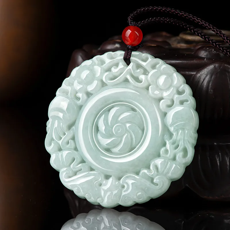 Kai Zhen Glutinous Jade Jadeite Pendants Unisex-2