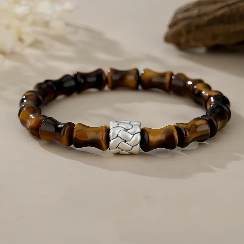 Kai Zhen Tiger's Eye Stone Bracelets Unisex-2