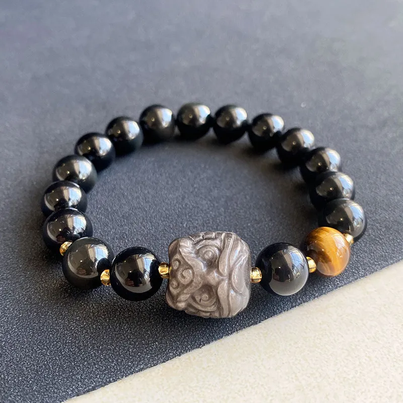 Kai Zhen Obsidian Bracelets Unisex-3