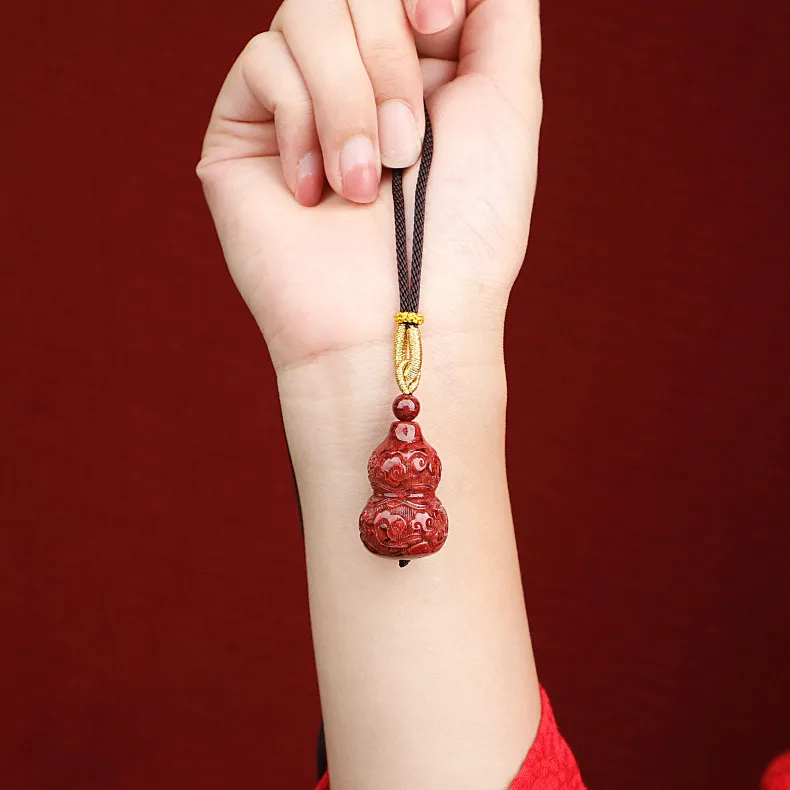 Kai Zhen Cinnabar Necklace Pendant For Neck Unisex-12