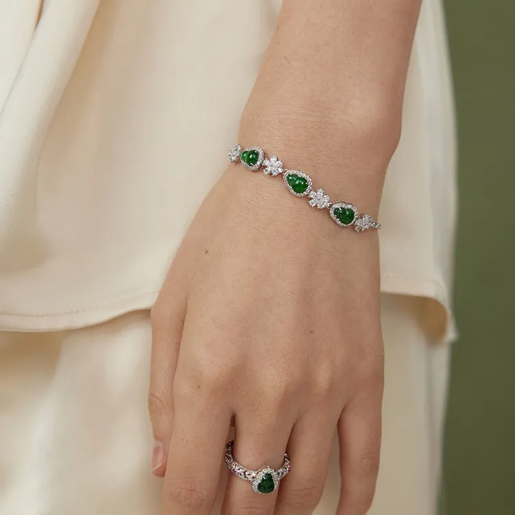 MY Glutinous Jade Jadeite Bracelets Women's-2