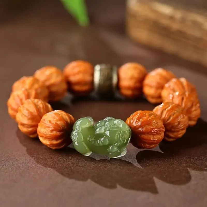 MY Monkey Head Walnut Bracelets Unisex-3