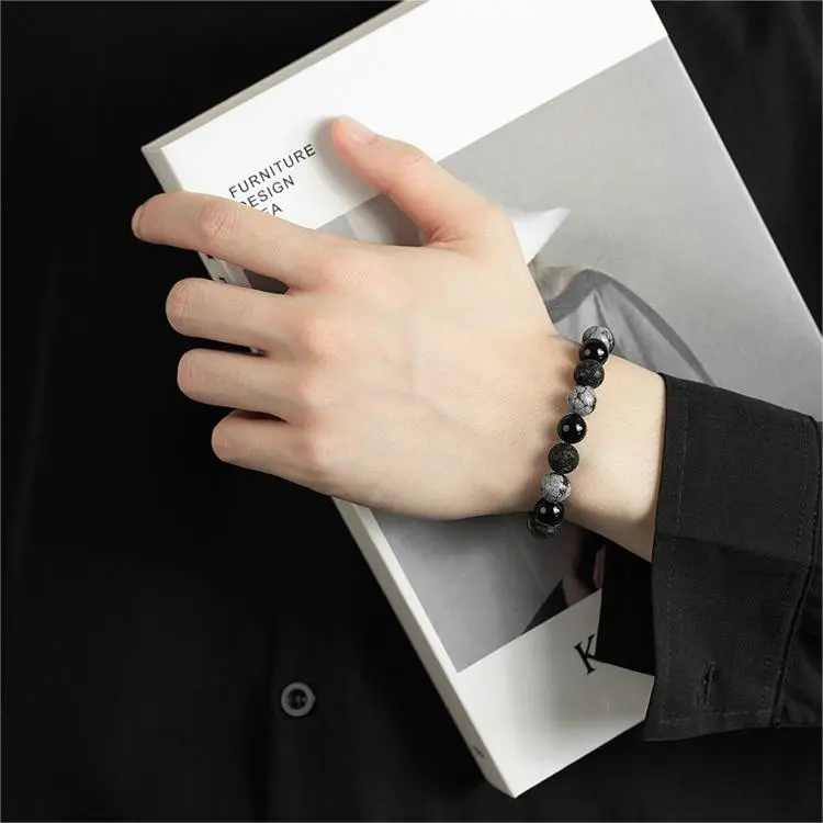 MY Obsidian Jade Bracelets Unisex-1
