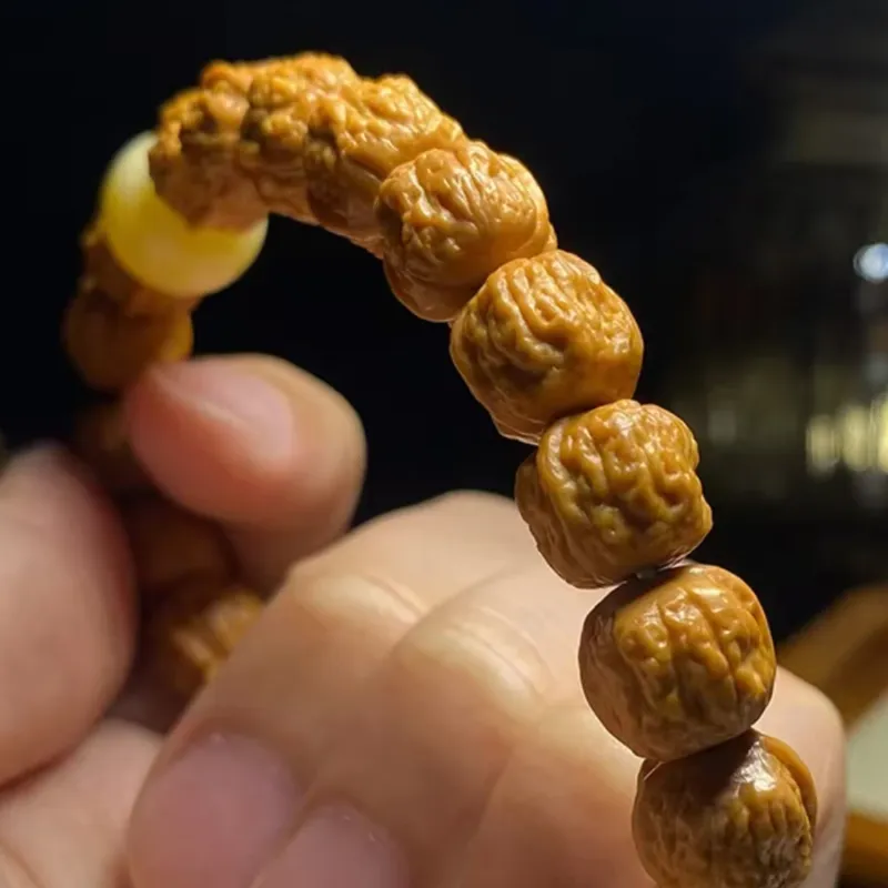 MY Monkey Head Walnut Bracelets Unisex-2