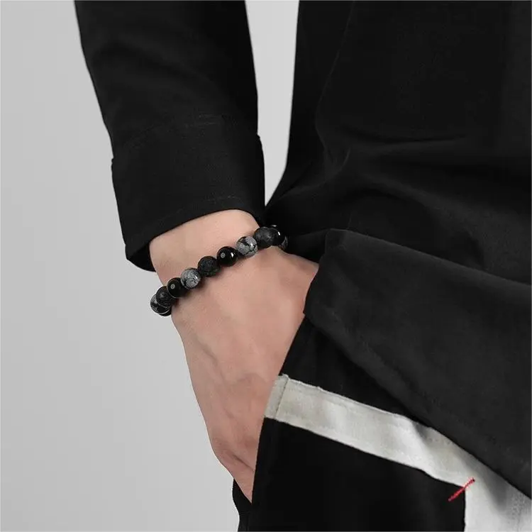 MY Obsidian Jade Bracelets Unisex-3