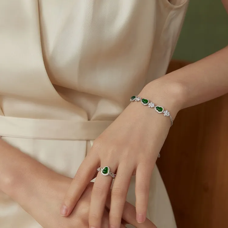 MY Glutinous Jade Jadeite Bracelets Women's-4
