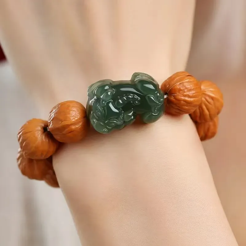 MY Monkey Head Walnut Bracelets Unisex-1