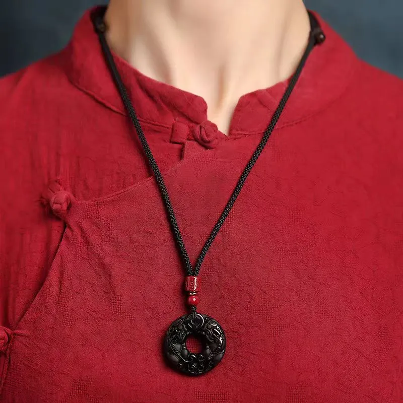 MY Ebony Wooden Necklaces Unisex-1