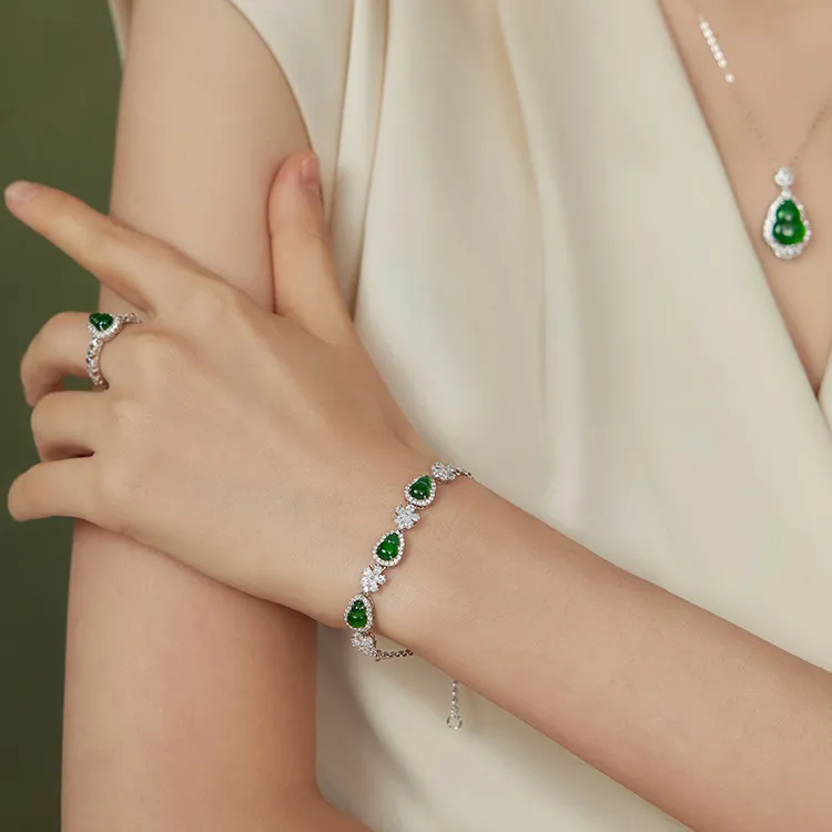 MY Glutinous Jade Jadeite Bracelets Women's-3