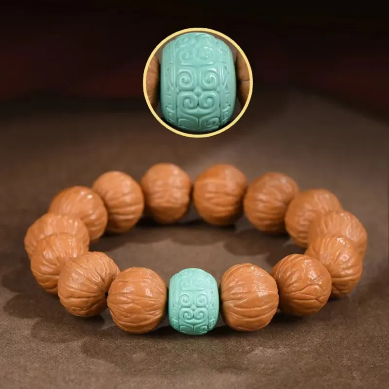 MY Monkey Head Walnut Bracelets Unisex-3