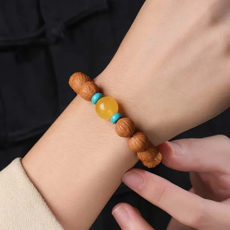 MY Monkey Head Walnut Bracelets Unisex-1