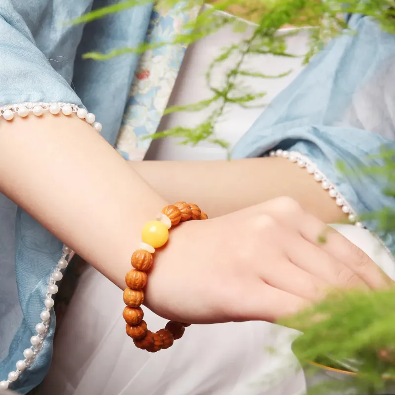 MY Monkey Head Walnut Bracelets Unisex-3