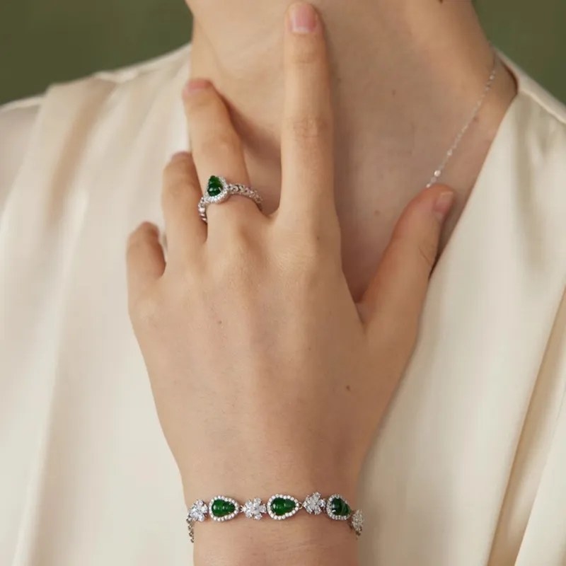 MY Glutinous Jade Jadeite Bracelets Women's-1