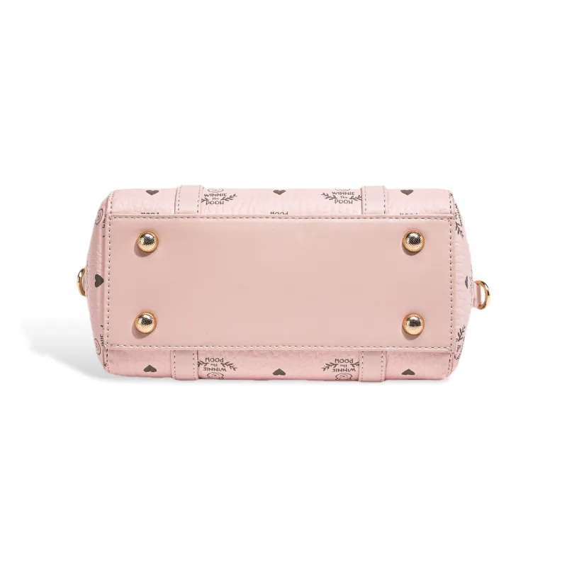 Disney Winnie The Pooh Series PVC Heartfelt Refined Box Crossbody Bag, Shoulder Bag, Handbag Women's Pink-5