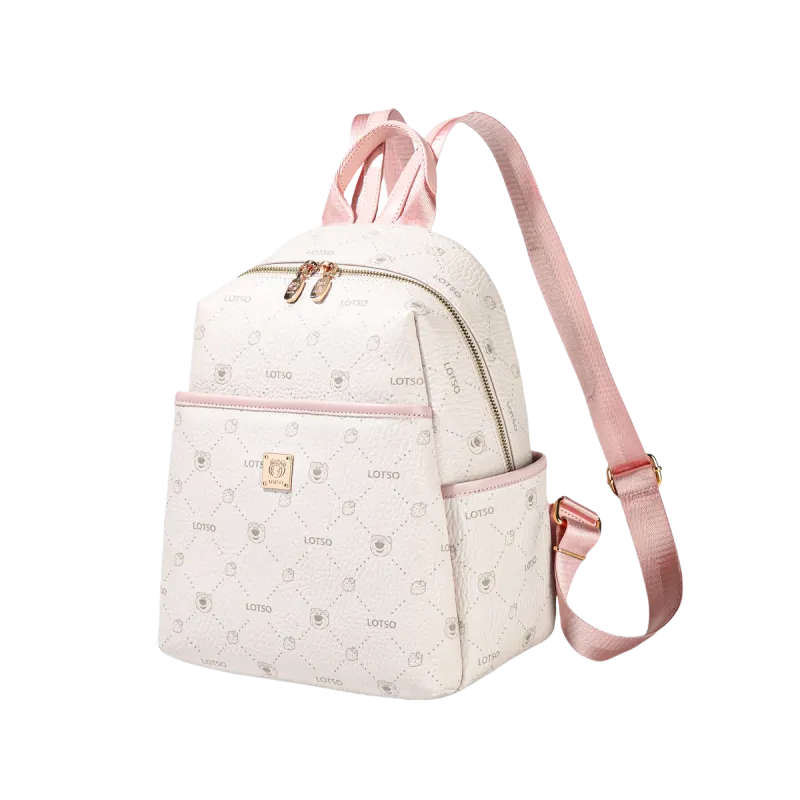Disney Strawberry Bear Series PVC Backpack Women's Pink/White-7