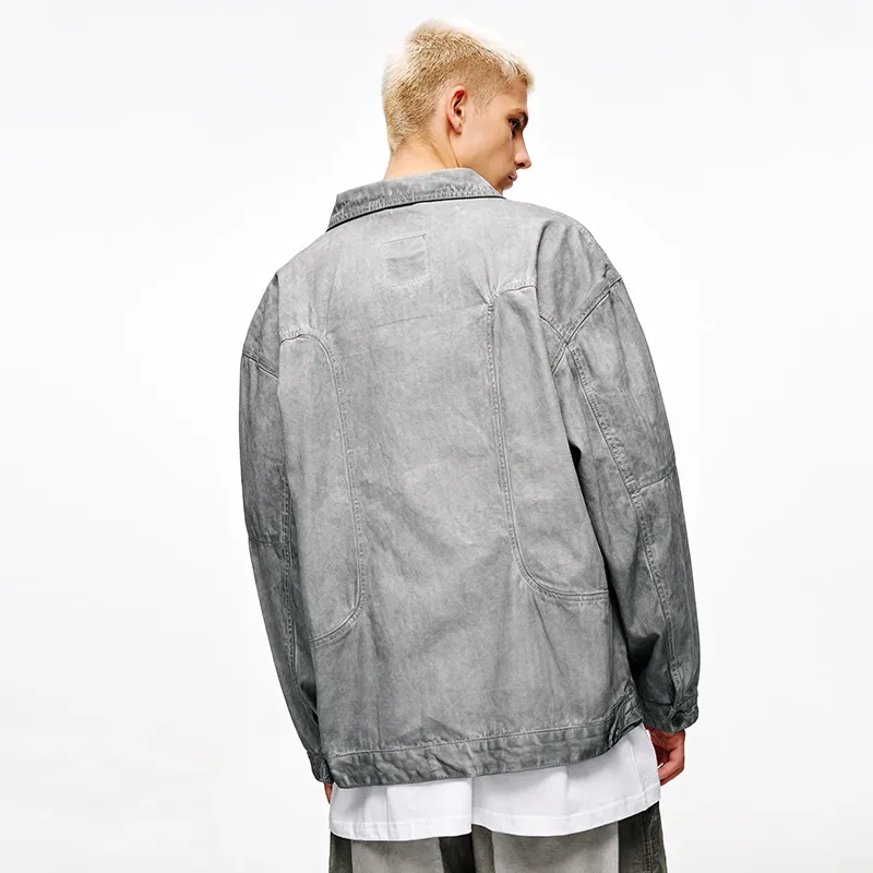 SANSYAS Jackets & Coats Unisex Dirty Gray-2