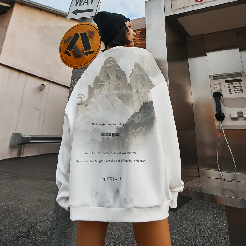 SANSYAS Sweatshirt Unisex White-3